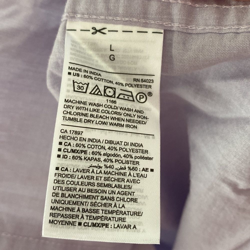 Old Navy Slim Fit Purple Dress Shirt - Picture 6 of 6